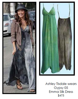 Paris Hilton wears Gypsy 05 Mia Maxi Dress ($345) and Ashley Tisdale wears 