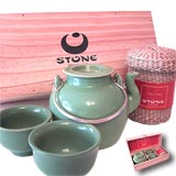'Tokyo Green' Tea Set w/ Wood Presentation Box