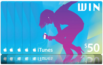 5 x $50 iTunes Vouchers