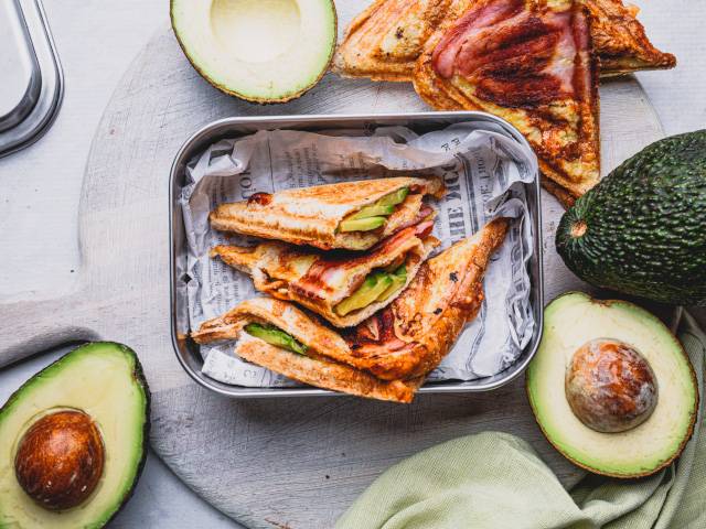 Avocado and Baked Bean Jaffles