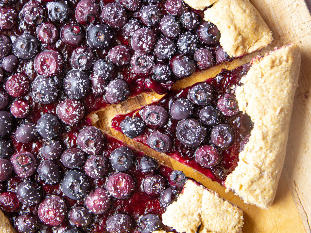 Blackcurrant Conserve and Blueberry Galette