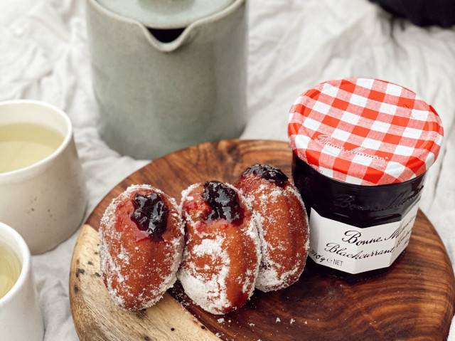 Blackcurrant Jam Donuts