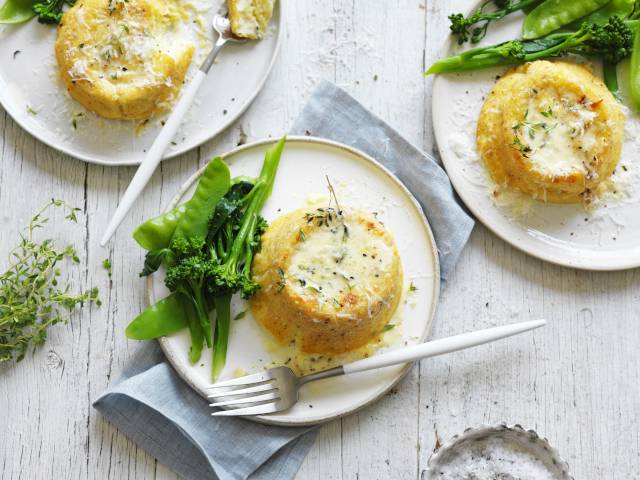 Twice Baked Cheese Souffles