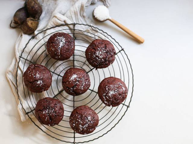 Choc Beetroot Maple Muffins