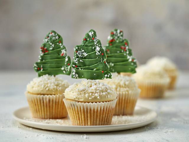 Christmas Tree Cupcakes