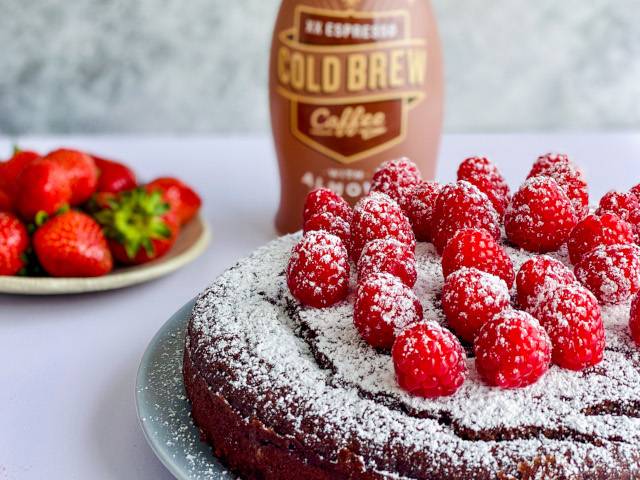 Espresso Almond Chocolate Cake