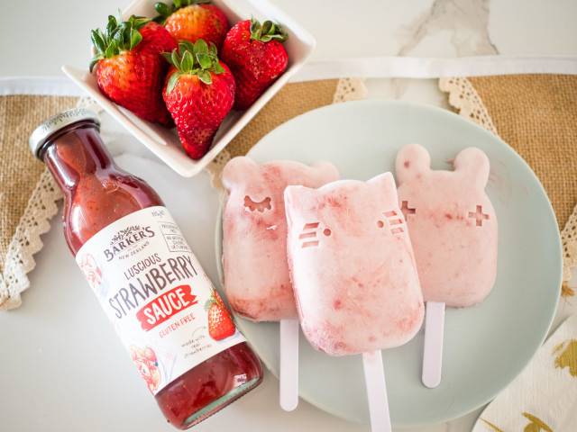 Strawberry Coconut Ice Pops