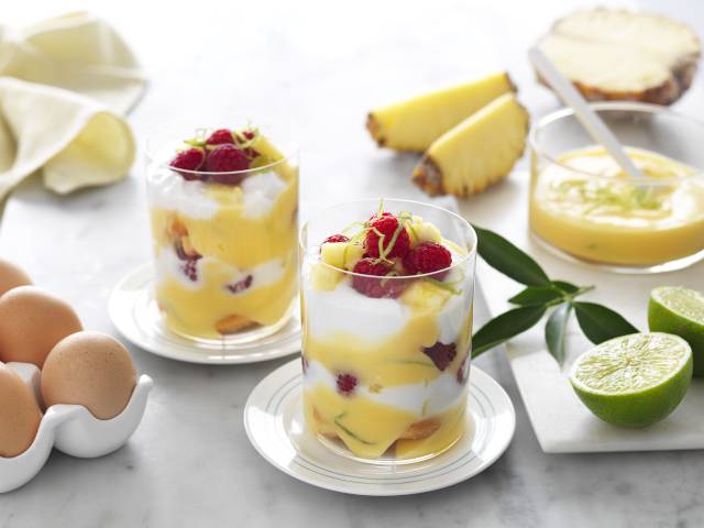 Pine Lime Curd & Coconut Yoghurt Pots