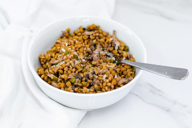 Mushroom Risotto With Grains & Legumes