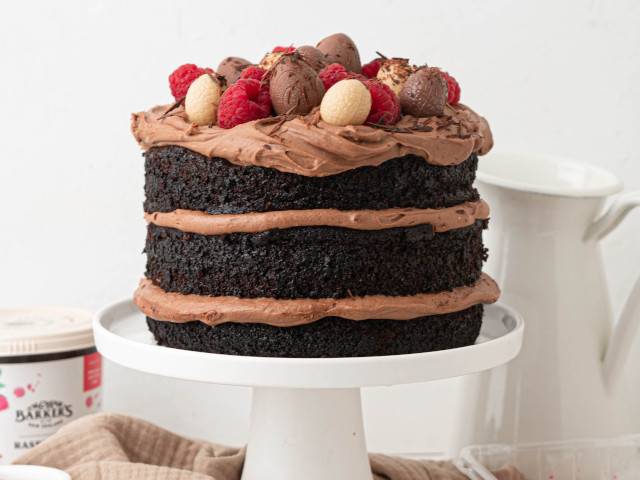 Raspberry and Chocolate Layer Cake