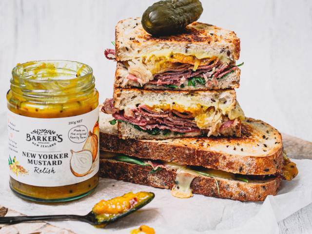 NY Mustard Relish Reuben Sandwich
