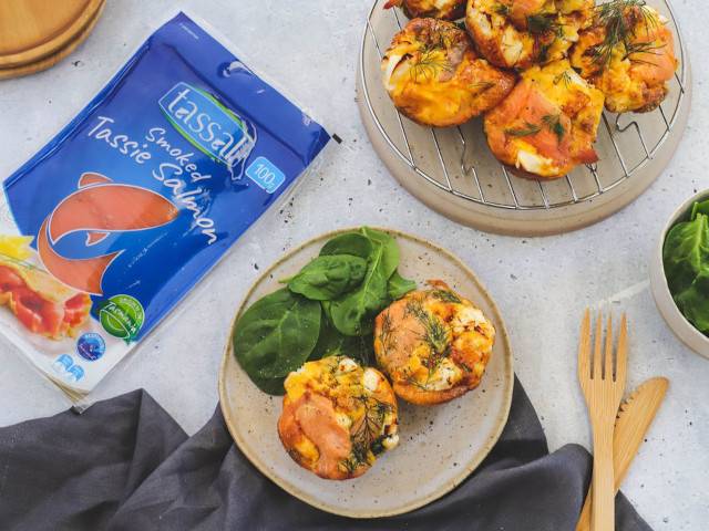 Salmon & Feta Brekkie Muffins