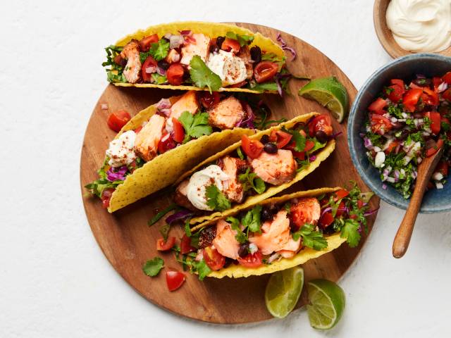 Tassal's Diced Salmon Tacos