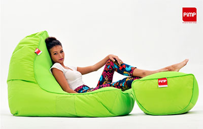 Pimp Coolio Wild Lime Bean Bag Sofa