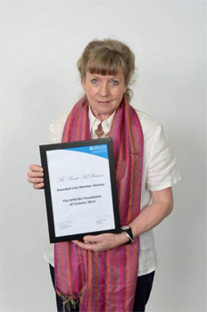 Annie McPherson Receives A&OV Life Membership