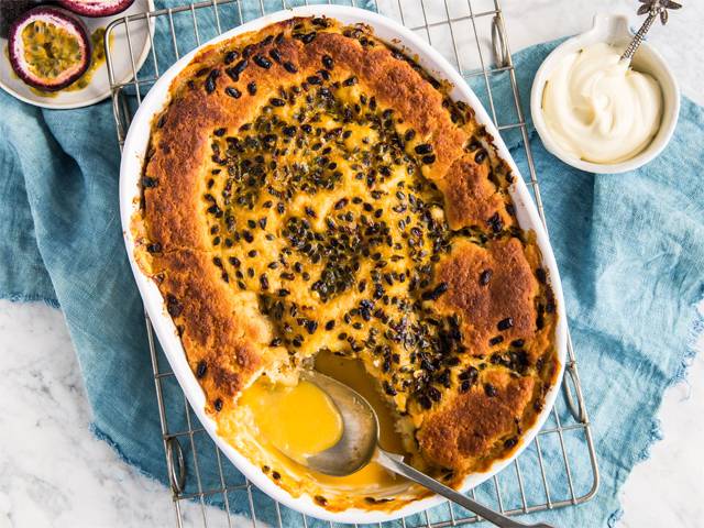 Passionfruit Self-Saucing Pudding