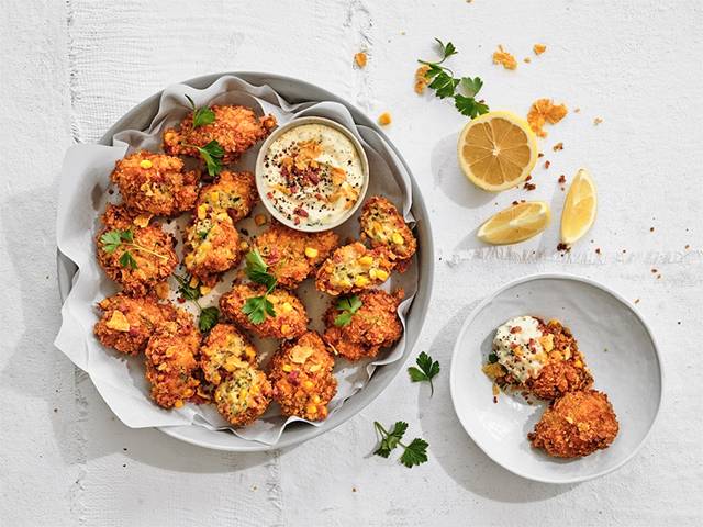 Kellogg's® Bacon and Corn, Corn Flakes Fritters