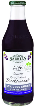 Barker's of Geraldine's Squeezed NZ Blackcurrants Fruit Syrup