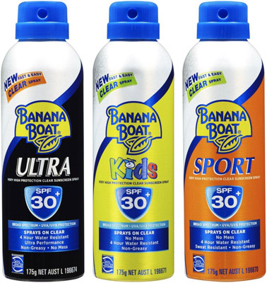 Banana Boat Clear Spray Range