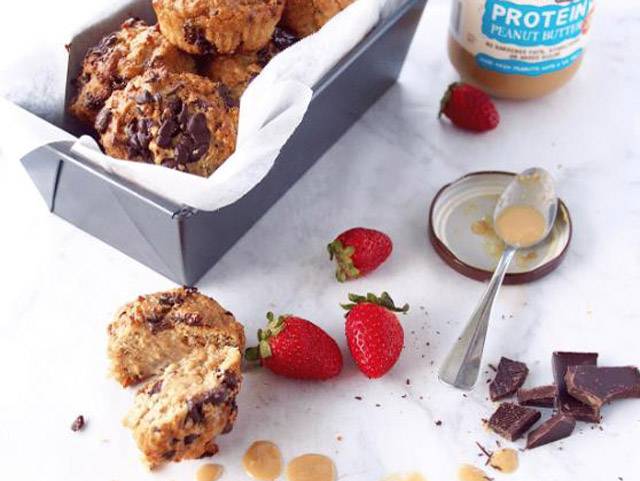 Protein and Peanut Butter Banana Muffins
