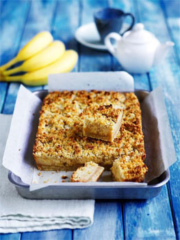 Banana Caramel Oat Slice