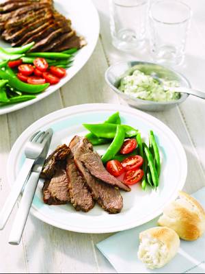 Barbecued Butterflied Lamb Leg with Herb Mayonnaise
