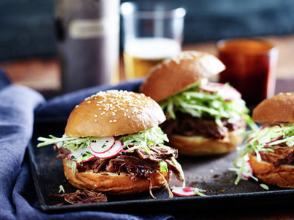 Balsamic Honey Pulled Pork Rolls