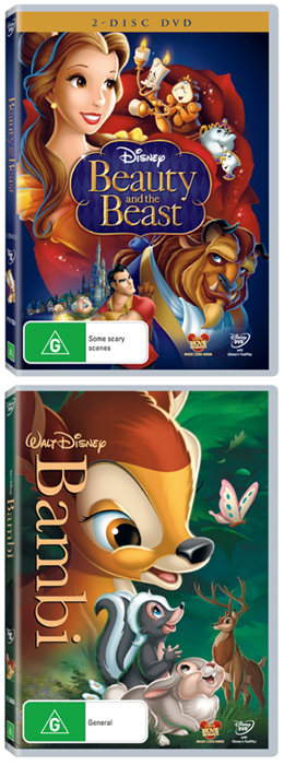 Beauty & the Beast and Bambi DVD Packs