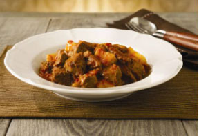 Beef, potato & tomato curry