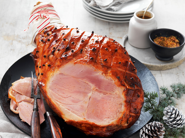 Beer, Brown Sugar and Mustard Glazed Ham