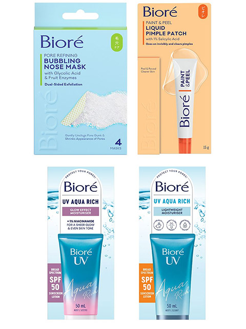 Win Biore Skincare Packs