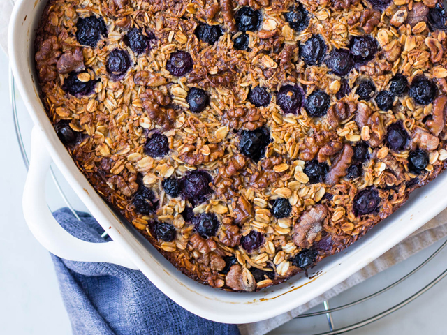 Coconut Blueberry Baked Oats