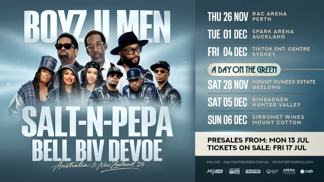 Boyz II Men Announce Australian & New Zealand Tour With Special Guests Salt-N-Pepa & Bell Biv DeVoe