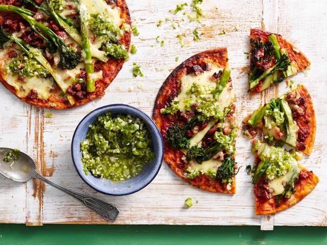 Broccolini Chorizo Pizza