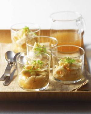 Custard Apple with Ginger and Lemongrass Syrup