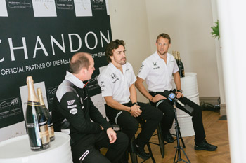 Jenson Button and Fernando Alonso Chandon Australian Grand Prix Interview