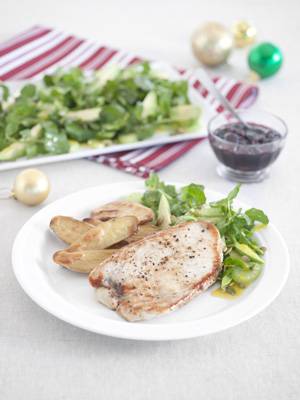 Char grilled Turkey Breast Steaks with Fresh Sauce
