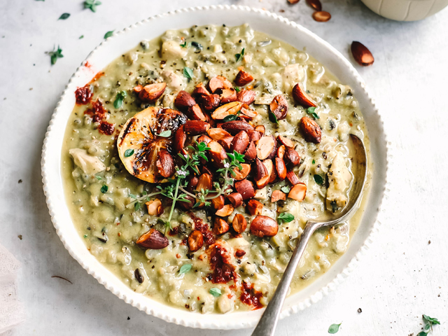 Creamy Broccoli, Chicken and Wild Rice Soup