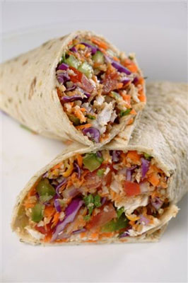 Chicken, Bulghar Wheat Cucumber Wrap