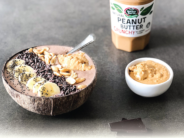 Mother Earth Choc-Banana Peanut Butter Smoothie Bowl