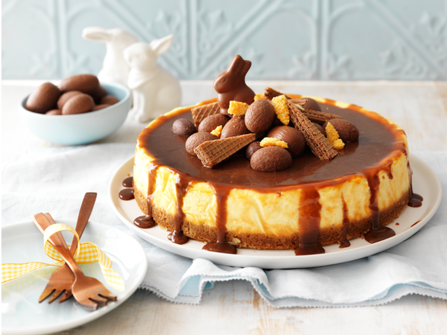 Easter Chocolate Caramel Cheesecake