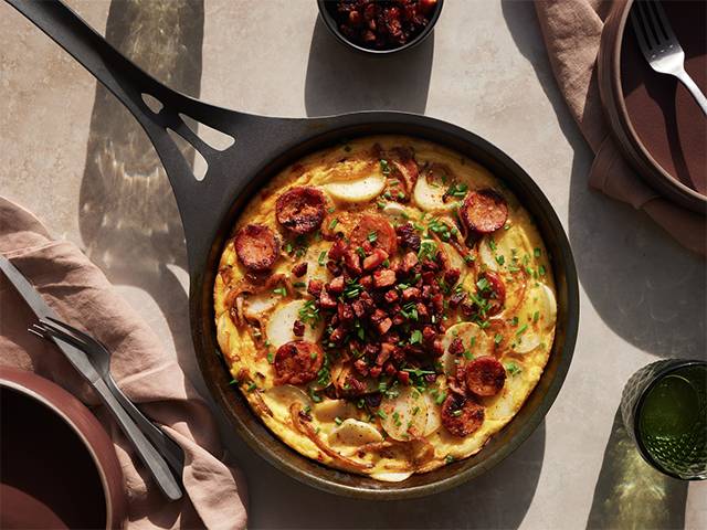 Spanish potato and Chorizo Tortilla