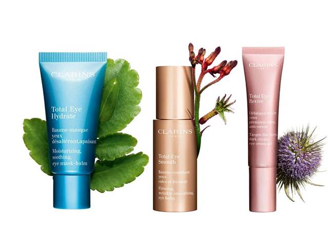 Clarins Total Eye range – Total Eye Hydrate, Total Eye Revive & Total Eye Smooth.