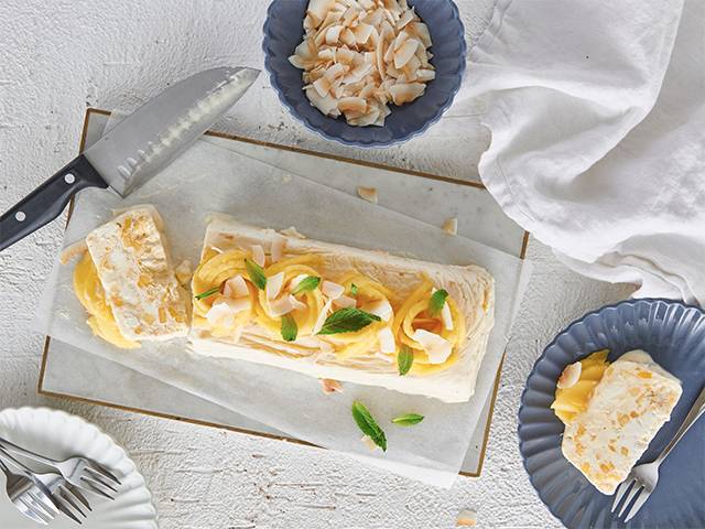 Coconut and Mango Semifreddo