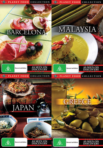 Planet Food DVD Pack - Barcelona, Malaysia, Japan & Greece