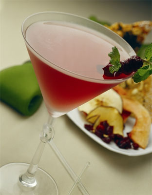 Cranberry Mint Martini & Pink Mojito