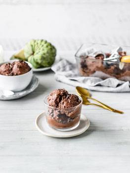 Easy Chocolate Custard Apple Sorbet