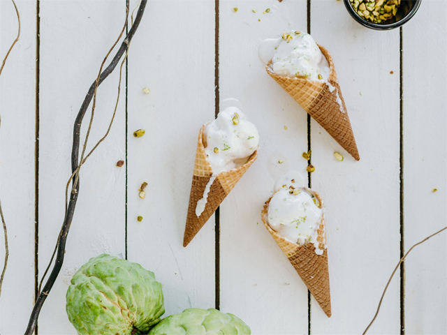 Custard Apple Lime Ice - Cream