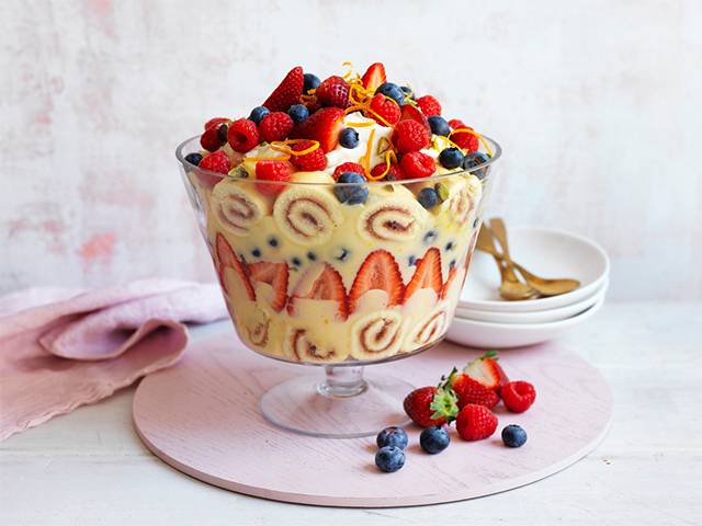 Custard and Berry Trifle