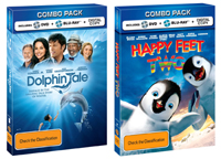 Dolphin Tale & Happy Feet 2 DVDs